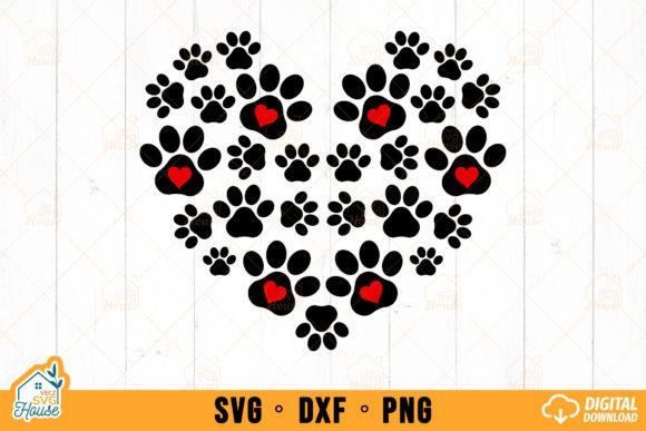 Dog PawHeart SVG