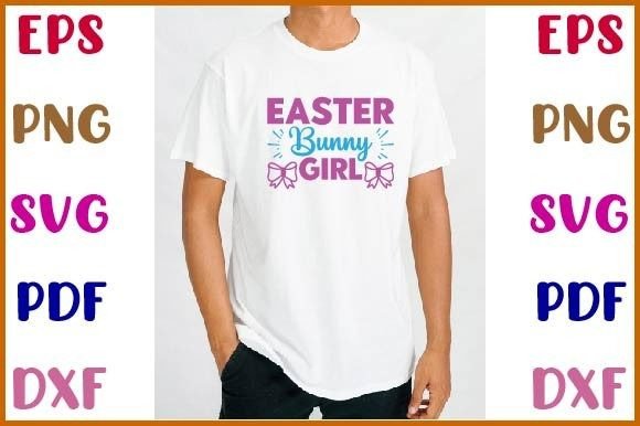 Easter Bunny Girl Svg